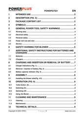 Powerplus POWDPG7521 Manual