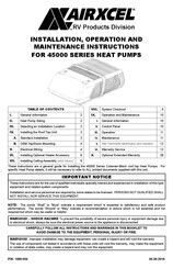 Airxcel 45000 Series Installation, Operation And Maintenance Instructions