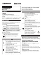 Oriental motor PKP56 M Series Operating Manual