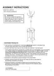 Cheyenne Products BH37-021-099-02 Assembly Instructions Manual