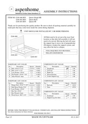 Furniture Values International Aspenhome I240-404-RIV Assembly Instructions Manual