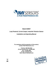 PCB Piezotronics IMI SENSORS 640B07 Installation And Operating Manual