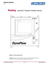 Carlisle Ransburg DynaFlow 77376 Service Manual
