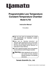 Yamato IL702 Instruction Manual