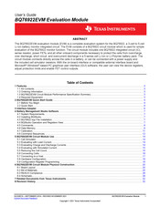 Texas Instruments BQ76922EVM User Manual