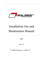 Mini Motor DBS 55/50 Installation, Use And Maintenance Manual