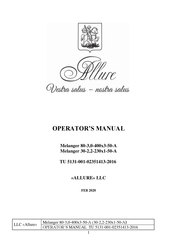 Allure Melanger M80 Operator's Manual