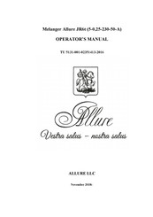 Allure 5-0.25-230-50-A Operator's Manual