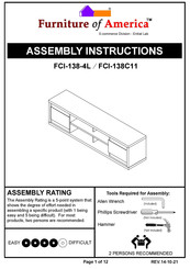 Furniture of America FCI-138C11 Assembly Instructions Manual