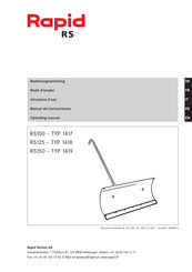 Rapid RS100 Operating Manual