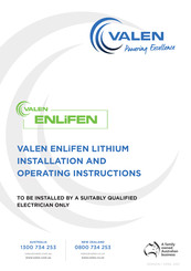 Valen ENLiFEN Installation And Operating Instructions Manual