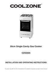 Coolzone CZ55505 Installation And Operating Instructions Manual