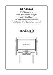 Voxx Movies To Go HRD60701 Installation And Operation Manual