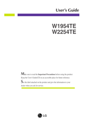 LG W2254TE User Manual