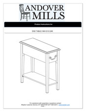 Wayfair Andover Mills WA1010-OAK Product Instructions