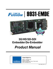 Cobalt Digital Inc 3G Fusion 9931-DE Product Manual