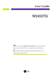 LG Flatron W2453TQ User Manual