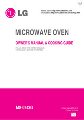 LG MS-0743G Owner's Manual & Cooking Manual