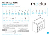 Mocka Alta Change Table Assembly Instructions Manual