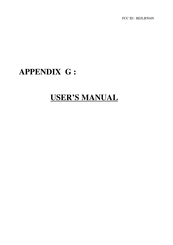 LG BEJLB504N User Manual