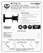 BTECH mountlogic BT7514 Installation Manual & Parts List