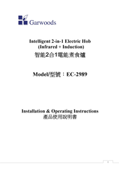 Garwoods EC-2989 Installation & Operating Instructions Manual