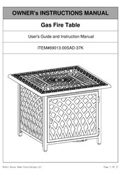 Noble House Home Furnishings 69013.00SAD-37K Owner's Instruction Manual