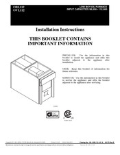 CAC / BDP OVL112 Installation Instructions Manual
