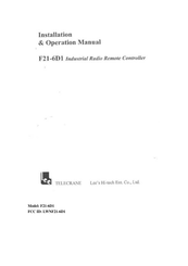 Apex Digital F21-6D1 Installation & Operation Manual