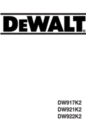 DeWalt DW921K2 Manual