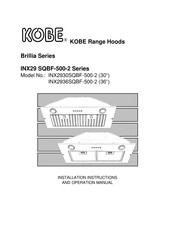 KOBE INX29 SQBF-500-2 Series Installation Instructions And Operation Manual