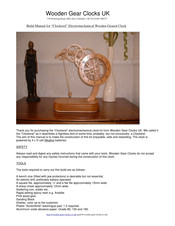 Wooden-Gear-Clocks Clockerel Build Manual