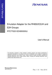 Renesas RTE7702012EAB00000J User Manual