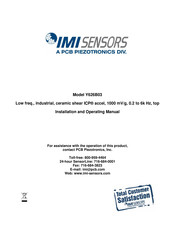 PCB Piezotronics IMI Sensors Y626B03 Installation And Operating Manual
