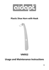 aidapt VM952 Usage And Maintenance Instructions