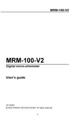 Phenix Technologies MRM-100-V2 User Manual