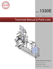 Atlanta Attachment Company 1330E Technical Manual & Parts Lists