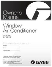 Gree G17-8CWAC Owner's Manual