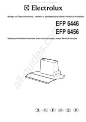 Electrolux EFP 6446 Operating And Installation Instructions