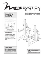 Freemotion Epic Military Press GZFW2164.1 Owner's Manual