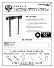 B-Tech Mountlogic BT8210 Installation Manual & Parts List