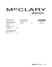 GE McClary XKXR1070 Owner's Manual