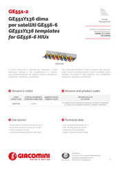Giacomini GE556Y413 Datasheet / Operating Instructions
