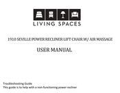 Living Spaces SEVILLE POWER RECLINER LIFT CHAIR W/ AIR MASSAGE 1910 User Manual