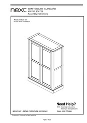 Next SHAFTESBURY 836728 Assembly Instructions Manual