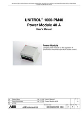 Abb Unitrol 1000-PM40 User Manual