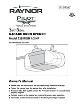 Raynor PILOT 2265RGD Manual