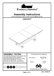 Furniture of America CM3455T Assembly Instructions Manual