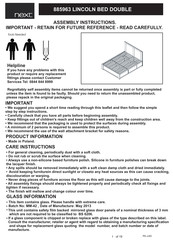 Next LINCOLN BED DOUBLE 885963 Assembly Instructions Manual