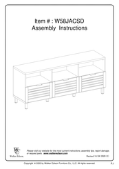 Walker Edison W58JACSD Assembly Instructions Manual